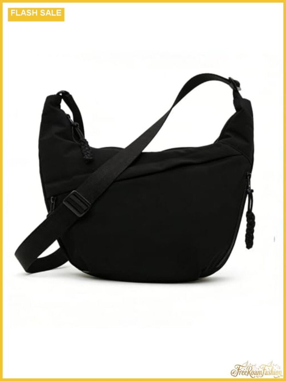 Crescent Crossbody Bag Nylon Half Moon Shoulder Purse Large Capacity Travel